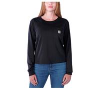 Carhartt Relaxed Fit Lightweight Pocket Camicia a maniche lunghe da donna, nero, taglia M per donne