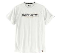 Carhartt Maglietta da uomo Force Relaxed Fit di peso medio a maniche corte con logo grafico, Malto., L