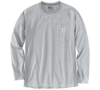 Carhartt Midweight Pocket Manica lunga Vestibilità rilassata, Grigio chiaro, Taglia M