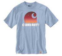 Carhartt Maglietta da uomo Heavy C Graphic, Fog Blue, M