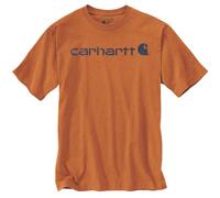 Carhartt Maglietta da uomo Loose Fit Heavy Weight Short Sleeve Logo Graphic Large, Marmalade Heather, L