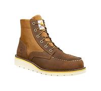 Carhartt Men's 6" Moc Toe Wedge Boot FW6035-M Ankle, Brown Leather & TAN Duck, 9