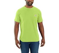Carhartt Mens Force Relaxed Fit Midweight Short-Sleeve Pocket Work Utility T-Shirt, Bamboo, Medium US