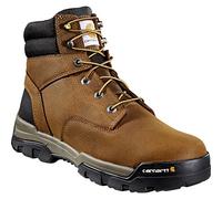 Carhartt Men's Ground Force 6" Waterproof Soft Toe Boot CME6047 Construction, Bison Brown Oil TAN, 10