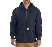 Carhartt Men's Rain Defender Loose Fit Midweight Thermal-Lined Full-Zip Sweatshirt, New Navy, Small