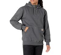 Carhartt Men's Rain Defender Paxton Heavy Weight Hooded Zip Mock Sweatshirt, Carbon Heather, X-Large