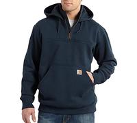 Carhartt Men's Rain-Defender Paxton Heavyweight Hooded Zip Mock Sweatshirt, New Navy, X-Large