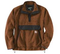 Carhartt Men's Relaxed Fit Fleece Pullover, Burnt Sienna/Black Heather, Small
