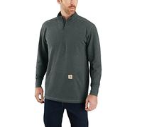 Carhartt Men's Relaxed Fit Heavyweight Long-Sleeve 1/2-Zip Thermal Shirt, Elm Heather, Large