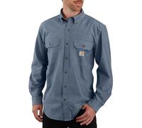 Carhartt Men's Size Original Fit Long Sleeve Shirt, Denim Blue Chambray, X-Large/Tall