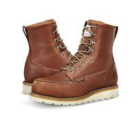 Carhartt Men's WP 8" Moc Steel Toe Wedge Work Boot Construction, Red Brown, 11.5
