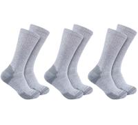 Carhartt Midweight Cotton Blend Crew Calzini - Pacchetto da 3, grigio, Taglia M