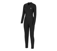 Carhartt Midweight Cotton Blend Waffle Zip Front Union Suit Strato di Base, Nero, S Donna