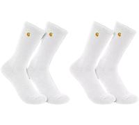 Carhartt Force Midweight Crew Sock 2 Pack Calzini da Lavoro, Bianco, L Uomo