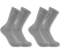 Carhartt Midweight Crew Calzini - Confezione da 2, grigio, Taglia L