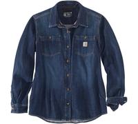 Carhartt Midweight Denim Camicia Da Donna, blu, Taglia L