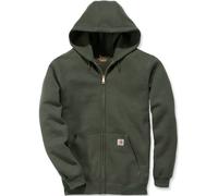 Carhartt Midweight Felpa con zip, Verde Militare, Taglia M