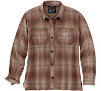 Carhartt Midweight Flannel Camicia Da Donna, marrone/bianco, Taglia S