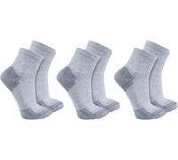 Carhartt Midweight Quarter Calzini (3 paia), Grigio chiaro/grigio scuro, Taglia L