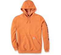 Carhartt Midweight Sleeve Logo Felpa, nero-arancione, taglia M per maschi
