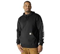 Carhartt Felpa con cappuccio Midweight Sleeve Logo Uomo Nero Taglia S