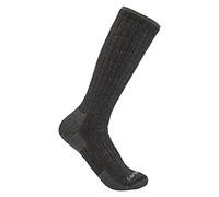 Carhartt Midweight Synthetic-Wool Blend Boot Sock Calzini, Carbonio Heather, L Uomo