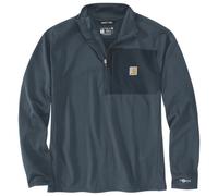 Carhartt - Mock Neck Half-Zip T-Shirt - Maglia a manica lunga L blu