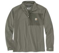 Carhartt - Mock Neck Half-Zip T-Shirt - Maglia a manica lunga S grigio