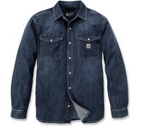 Carhartt Montana Relaxed Fit Denim Long-Sleeve Snap Front Camicia, blu scuro, Taglia L