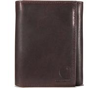 Carhartt Oil Tan Leather Trifold Portafoglio, Marrone scuro, Taglia unica