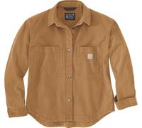 Carhartt Rugged Flex Loose Fit Heavyweight Duck Camicia da donna, marrone, taglia M per donne