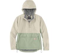 Carhartt Packable Anorak, giacca tessile donna XL female Grigio Chiaro/Verde Chiaro