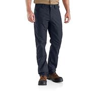 Carhartt Pantaloni Da Lavoro In Cotone Canvas, Vestibilità Comoda, Serie Rugged Professional, Con Elasticità Extra Rugged Flex, Uomo, Blu (Navy), 30W / 34L