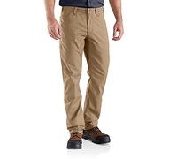 Carhartt Pantaloni Da Lavoro In Cotone Canvas, Vestibilità Comoda, Serie Rugged Professional, Con Elasticità Extra Rugged Flex, Uomo, Marrone (Cachi scuro), 34W / 36L