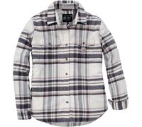 Carhartt Plaid Relaxed-Fit, camicia donna S female Bianco/Grigio/Marrone Chiaro