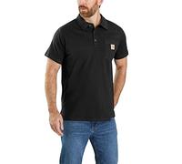 Carhartt, Pocket Polo Force® a manica corta, Relaxed Fit Uomo, Nero, M