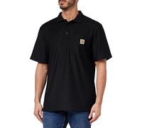 Carhartt Polo A Manica Corta Con Taschino, Vestibilità Ampia, Media Pesantezza, Uomo, Nero, M