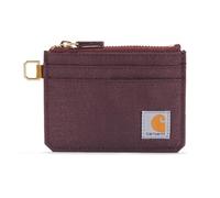 Carhartt Nylon Duck Zipper, portafoglio Taglia unica male Rosso Scuro