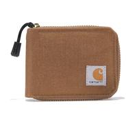 Carhartt Portafoglio da uomo casual in tela con cerniera, resistente, marrone, taglia unica, Carhartt Brown, taglia unica