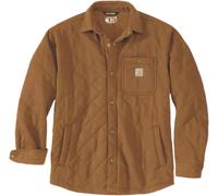 Carhartt Quilted Snap Front Shirt Giacca in tessuto, marrone, taglia 2XL per maschi