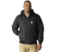 Carhartt Rain Defender - Giacca da uomo con cappuccio e isolamento leggero, vestibilità comoda, nero, Large