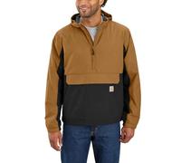 Carhartt Rain Defender Loose Fit Lightweight Packable Anorak Giacca, Marrone/Nero, X-Large Uomo