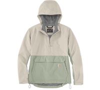 Carhartt Rain Defender Loose Fit Lightweight Packable Giacca da donna, Bianco/Verde, Taglia S