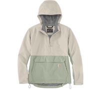 Carhartt Rain Defender Loose Fit Lightweight Packable Giacca da donna, Bianco/Verde, Taglia XS