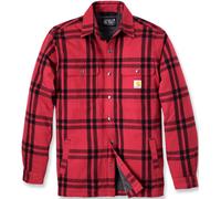 Carhartt Relaxed Fit Flannel Sherpa Lined Camicia, nero-rosso, taglia M per maschi