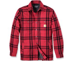 Carhartt Relaxed Fit Flannel Sherpa Lined Camicia, rosso/nero, Taglia S