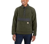Carhartt Relaxed Fit, pullover in pile S male Verde Scuro
