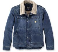 Carhartt Herren Übergangsjacke Relaxed Fit Denim Sherpa-Lined, Farbe:Beech, Größe:s Giacca in Pile, Faggio, S Uomo
