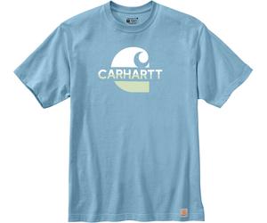 Carhartt Relaxed Fit Heavyweight C Graphic Maglietta, bianco-blu, taglia S per maschi