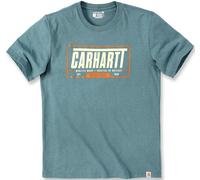 Carhartt Relaxed Fit Heavyweight Graphic Maglietta, turchese, taglia S per maschi